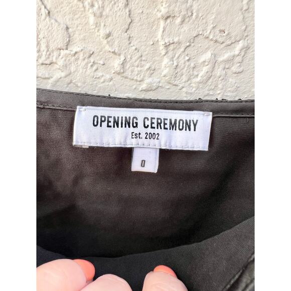 Opening Ceremony Black and White Mesh Crop Top - Picture 5 of 10